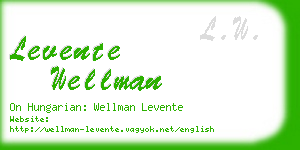 levente wellman business card